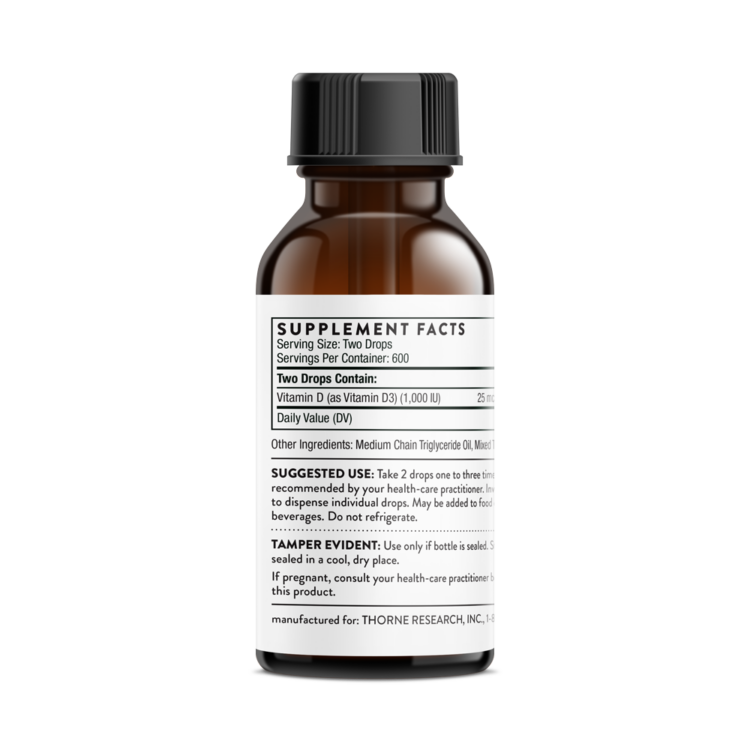 Vitamin D Liquid • 1oz - Thorne Research - Image 2